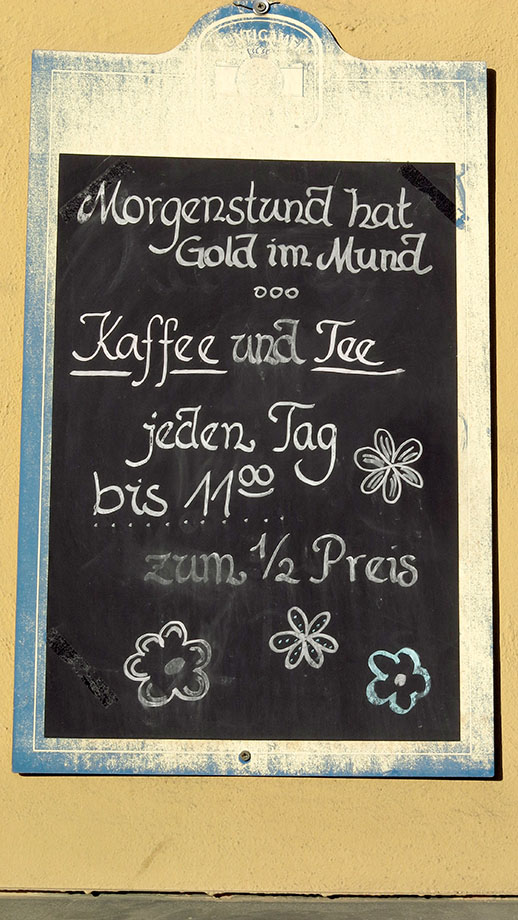 Café St. Leonhard, zur Morgenstund'. Foto: ©Auferbauer