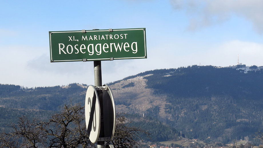 Kreuzung Roseggerweg, Schaftalberg, Schaftal. Foto: ©Auferbauer