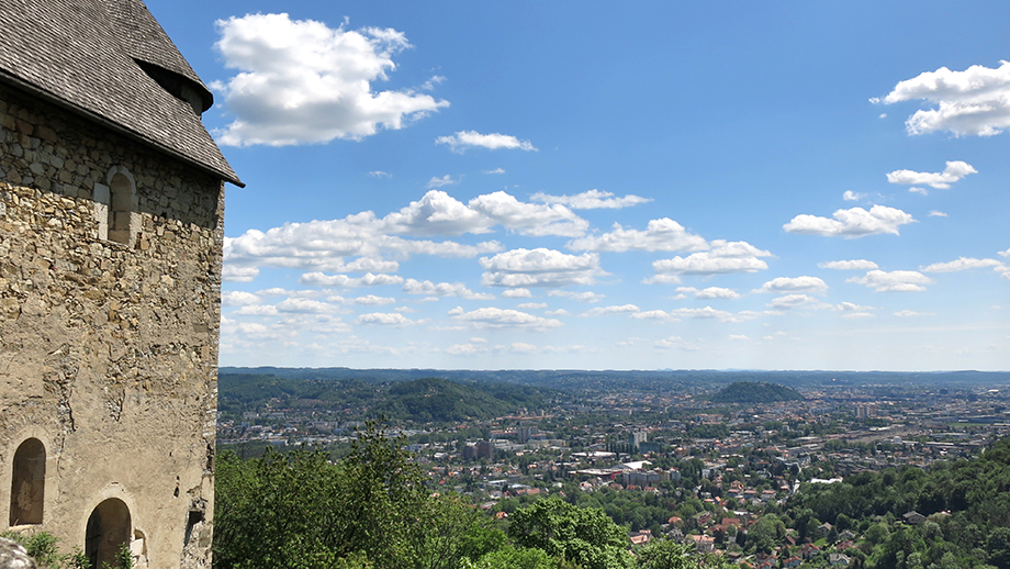 Stadtblick auf Graz, von der Burgruine Gösting. Foto: ©Auferbauer