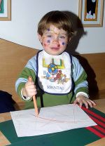 Die "Zwergerln" fühlen sich in der neuen Kinderkrippe in der Sandgasse sichtlich wohl.