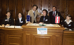 Elisabeth Thurnschegg, Hannah Greiner, Bürgermeister Mag. Siegfried Nagl, Sebastian Dernoscheg (President of the National MEP Graz), Mag. Gottfried Oehl (MEP Austria) und Alessandra Peter auf den Plätzen der StadtsenatsreferentInnen.