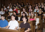 Knapp vorm Ziel "Matura": SchülerInnen des achten Klassen des "Akademischen". 