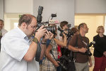 Großer Andrang bei der Pressekonferenz © Stadt Graz/Fischer 
