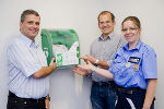 Der operative GPS-Chef Alexander Lozinsek, Sicherheitsmanager Wolfgang Hübel und Einsatzleiterin Monika König (v.l.) ... Der operative GPS-Chef Alexander Lozinsek, Sicherheitsmanager Wolfgang Hübel und Einsatzleiterin Monika König (v.l.) ...