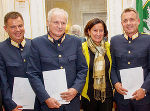 Die Innenministerin mit Gaisch, Klamminger und Komericky (v. l.). Foto: Stadt Graz/Fischer 
