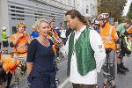 Moderator Gonzo Renger im Interview mit Vize-Bgm. Lisa Rücker (Foto: Stadt Graz/Fischer) 