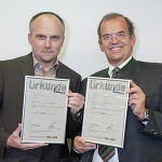 Die Projekt-"Väter" Erwin Wieser (Stadtvermessung, l) und Mag. Wolfgang Hübel (Sicherheitsmanagement). Foto: Stadt Graz/Fischer 