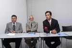 Interessanter Nachmittag im Rathaus mit deutschem Feinstaub-Experten: Bgm. Mag. Siegfried Nagl (r) begrüßte Dr. Joachim Heyder (M), links Umweltreferent Bgm.-Stv. Walter Ferk. 