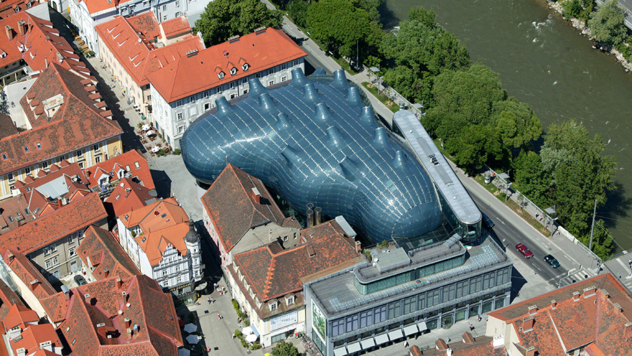 Das Kunsthaus aus der Vogelperspektive