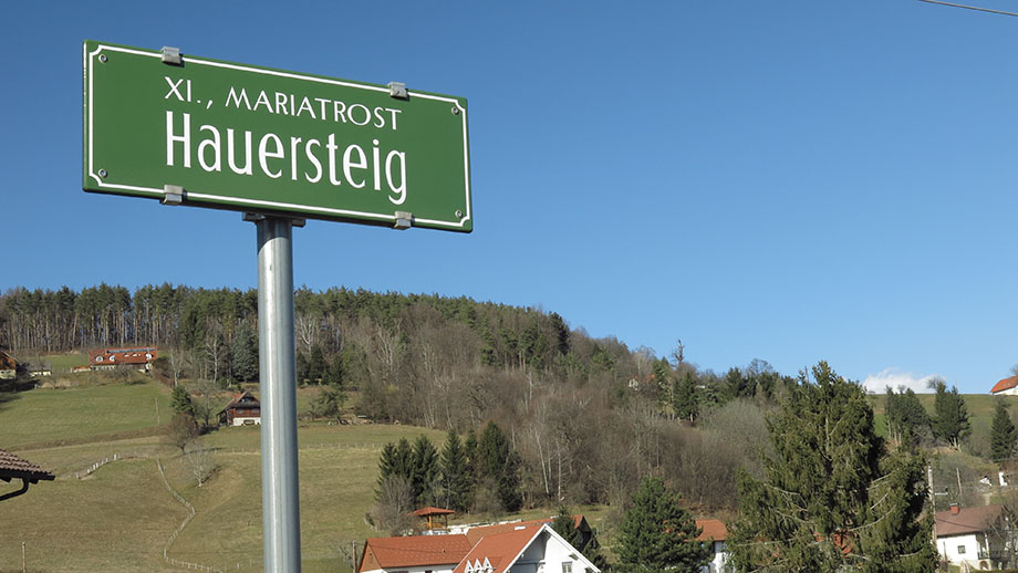 Vom Buschenschank Pölzer (550 m) am Hauersteig Richtung Linecksattel. Foto: ©Auferbauer