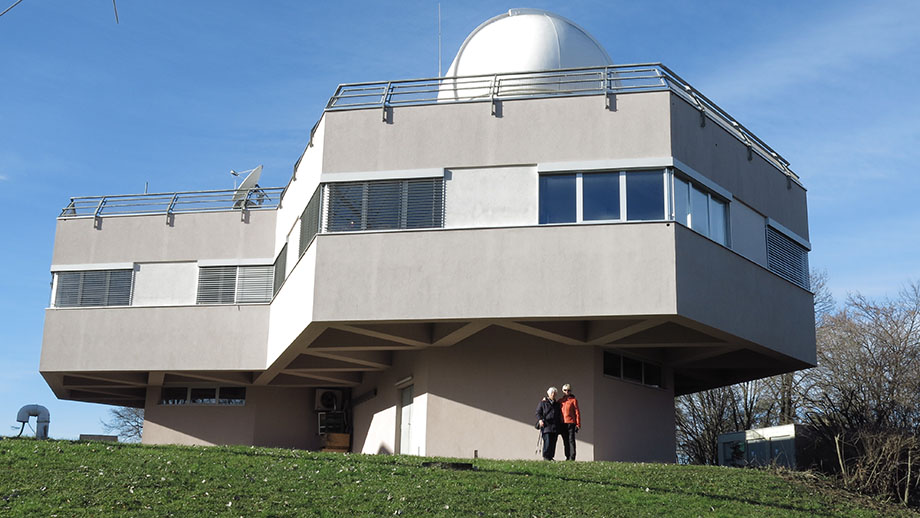 Gut gewählter Treffpunkt: am Observatorium Graz-Lustbühel. Foto: ©Auferbauer