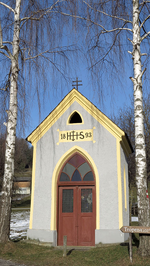 Hollackner-Kapelle (634 m), am Rannach-Rundweg, Nr. 766. Foto: ©Auferbauer