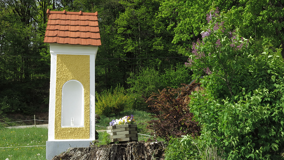 Maxmörtlkreuz (700 m), am Rannach-Rundweg, Nr. 766. Foto: ©Auferbauer