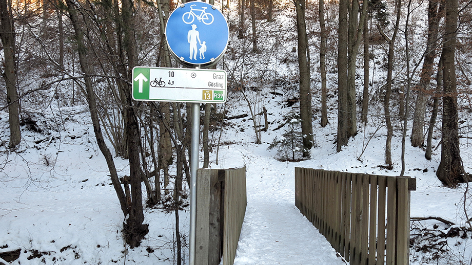 Am Thalersee, Rad- und Gehweg. Foto: ©Auferbauer