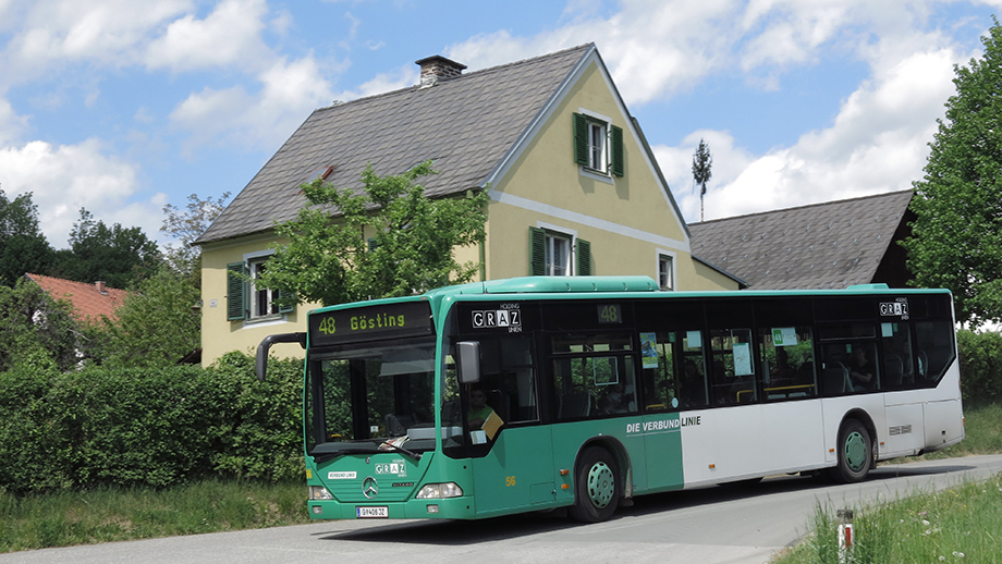 Endpunkt in Thal-Kötschberg, Graz Linien, Stadtbus 48, Richtung Thalersee, Gösting. Foto: ©Auferbauer
