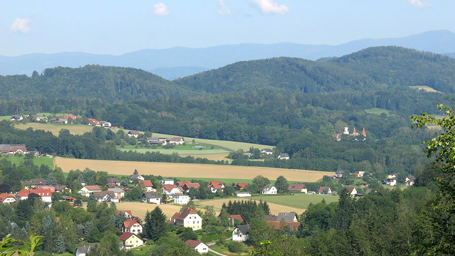 Nahe am Gaisbergsattel, Überblick auf Thal-Oberthal. Foto: ©Auferbauer