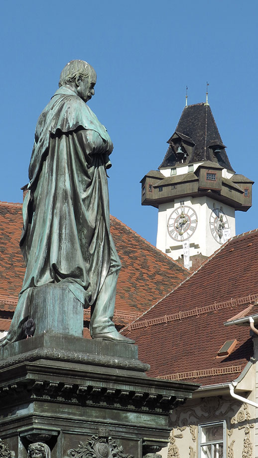 Erzherzog Johann, geeint mit Hauptplatz und Schloßberg. Foto: ©Auferbauer