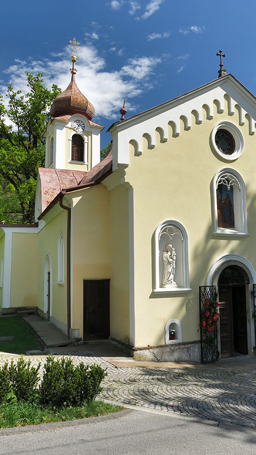 Mariagrüner Kirche (448 m). Foto: ©Auferbauer