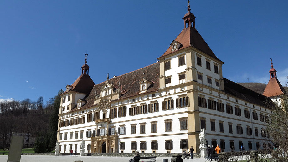 Unesco-Weltkulturerbe Schloss Eggenberg, auf Wiedesehen. Foto: ©Auferbauer