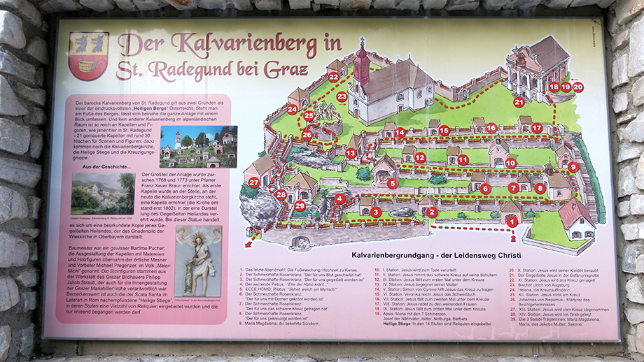 St. Radegund, Übersicht zum Kalvarienberg. Foto: ©Auferbauer