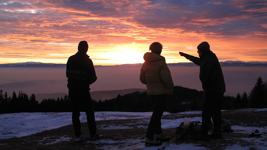 Abschied vom alten Jahr: Zu Silvester auf dem Schöckl. Foto: ©Auferbauer