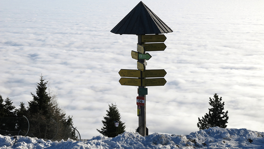 Inversions-Wetterlage über dem Großraum Graz: Ein guter Grund, den sonnenreichen Schöckl aufzusuchen. Foto: ©Auferbauer