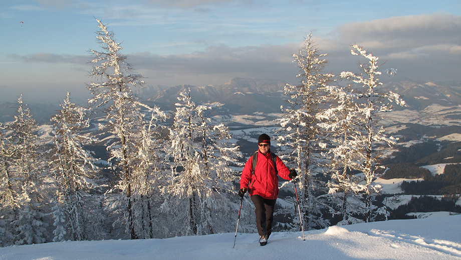 Hochwinter-Erlebnis am Schöckl-Westgipfel (1442 m). Foto: ©Auferbauer