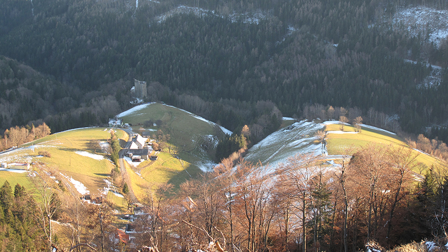 St. Radegund Klamm: Bauernland an der Ehrenfelsstraße. Foto: ©Auferbauer