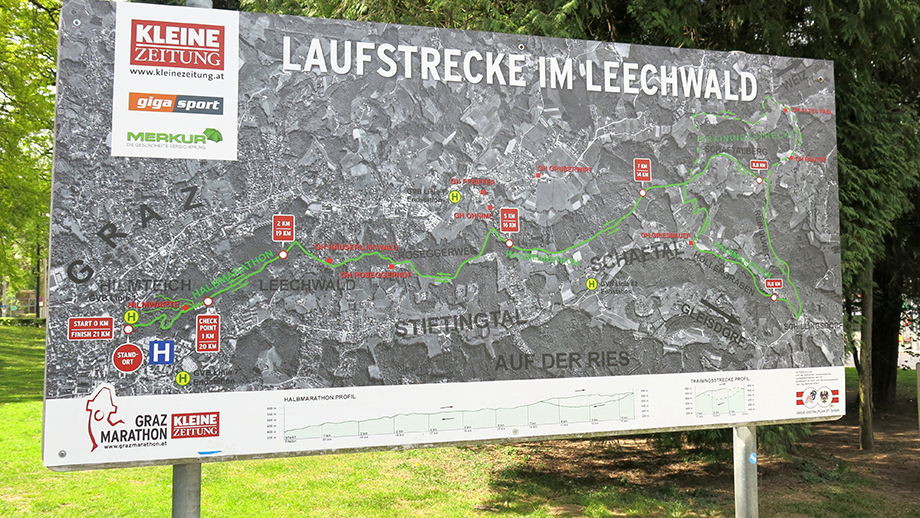 Ab dem Hilmteich (377 m) zur Laufstrecke im Leechwald. Foto: ©Auferbauer