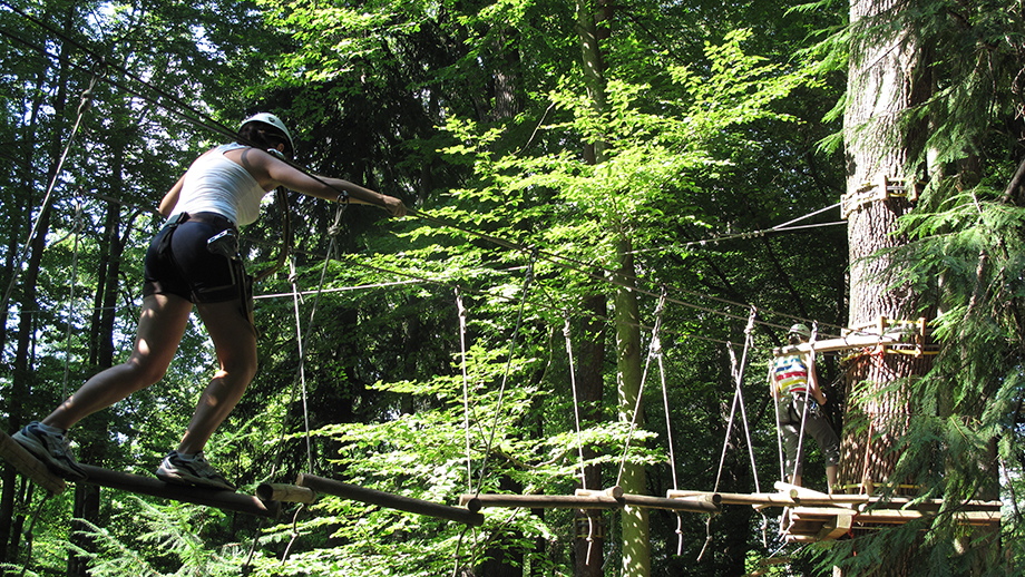 Im Leechwald, Abenteuerpark mit Hochseilgarten. Foto: ©Auferbauer