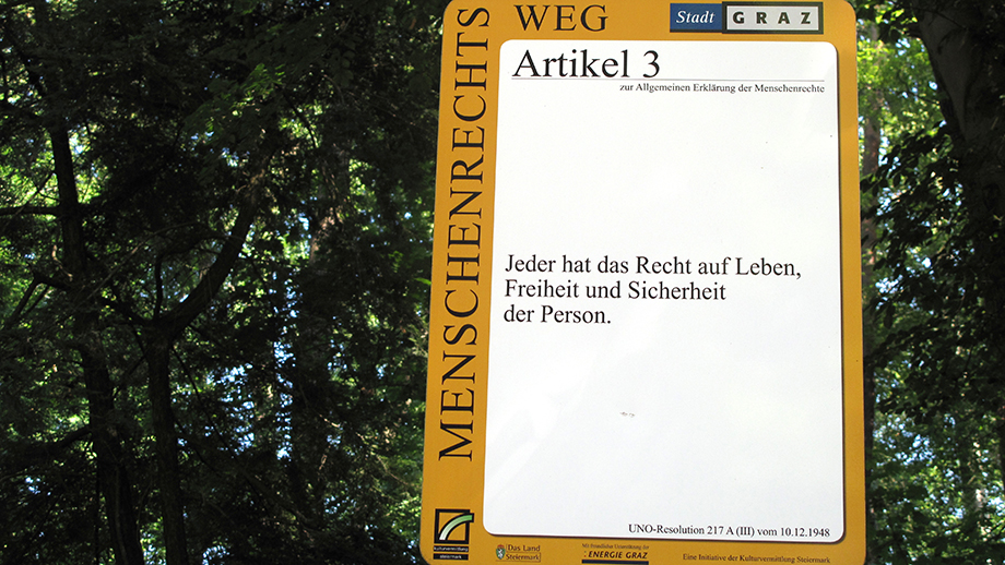 Im Leechwald, am Menschenrechteweg. Foto: ©Auferbauer