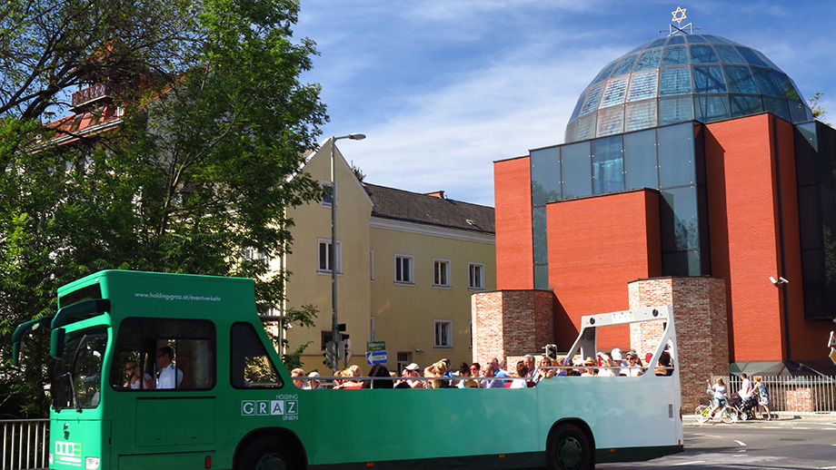 Synagoge, von anno 2000, Grieskai Ecke Zweiglgasse. Foto: ©Auferbauer