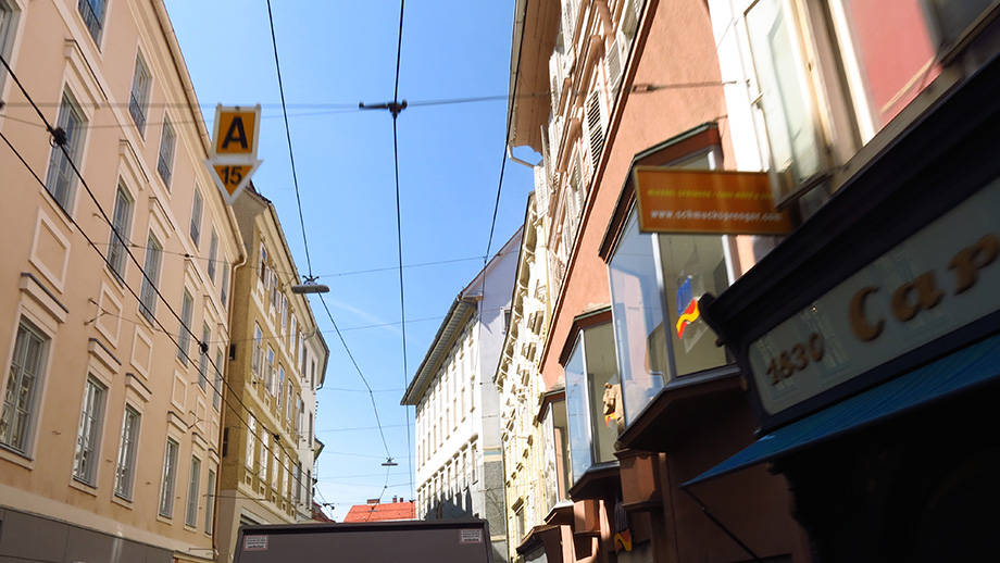 Murgasse, Richtung Erzherzog-Johann-Brücke. Foto: ©Auferbauer