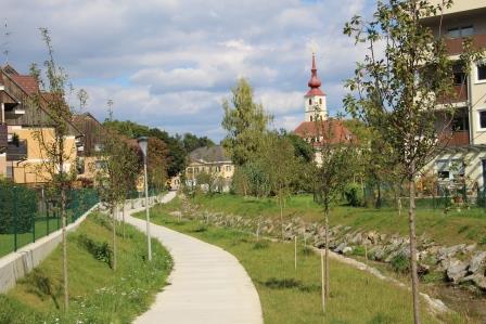 Petersbach 3. Bauabschnitt Herbst 2015. Foto: Grünraum&Gewässer. UW Petersbach 3. Bauabschnitt Herbst 2015. Foto: Grünraum&Gewässer. UW