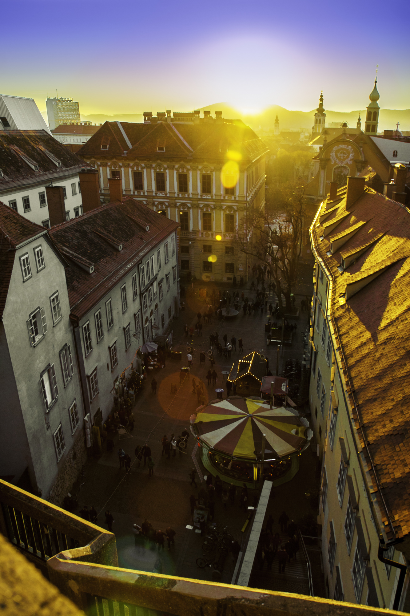 Blick von der Schloßbergstiege