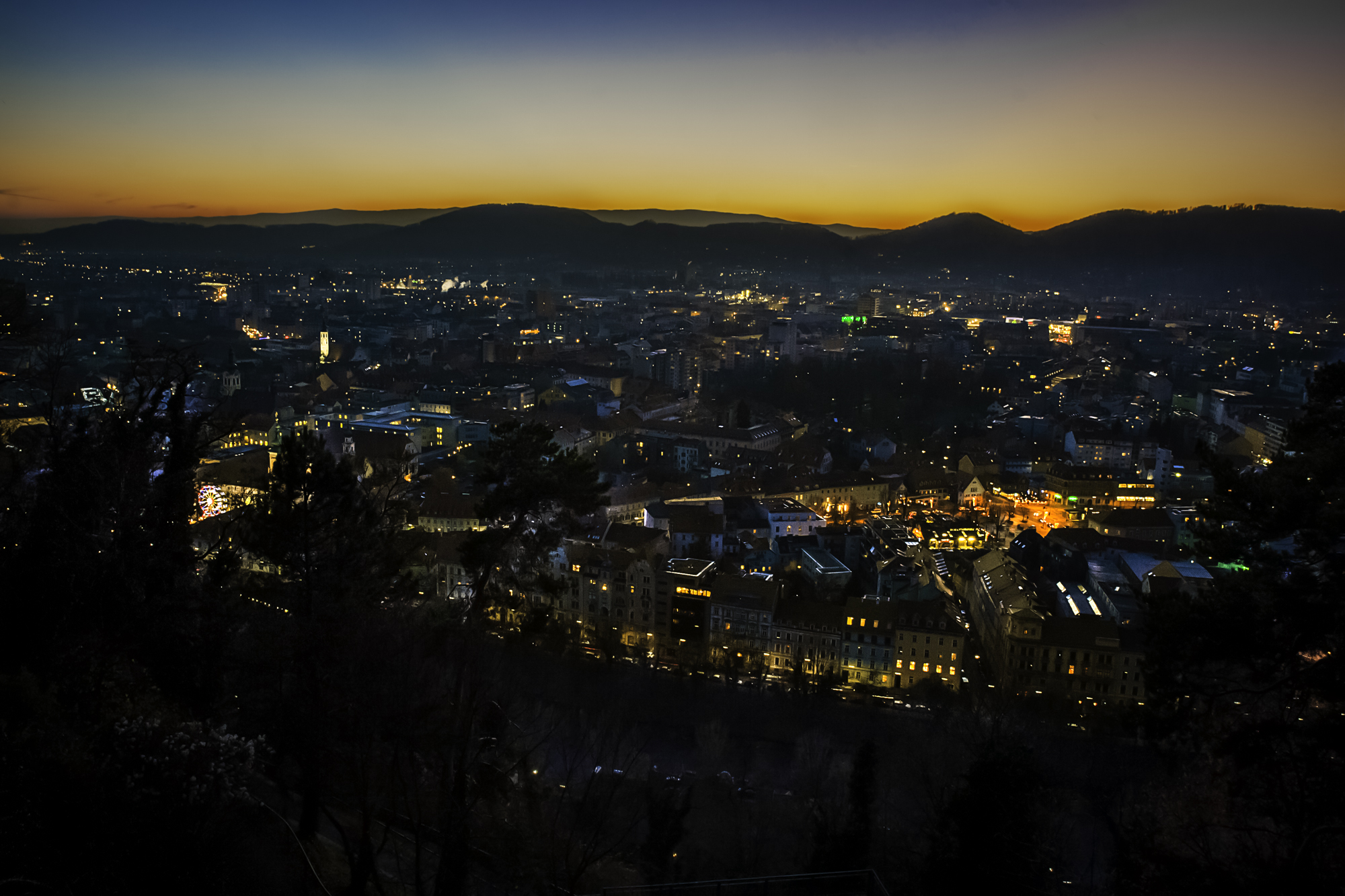 Blick vom Schloßberg Richtung Südwest