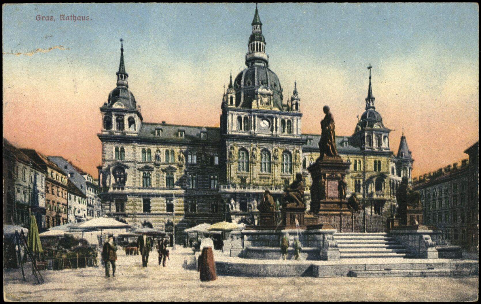 Graz, Rathaus; 1918; Österreichische Nationalbibliothek. Ansichtskarten online. httpdata.onb.ac.atAKONAK059_149