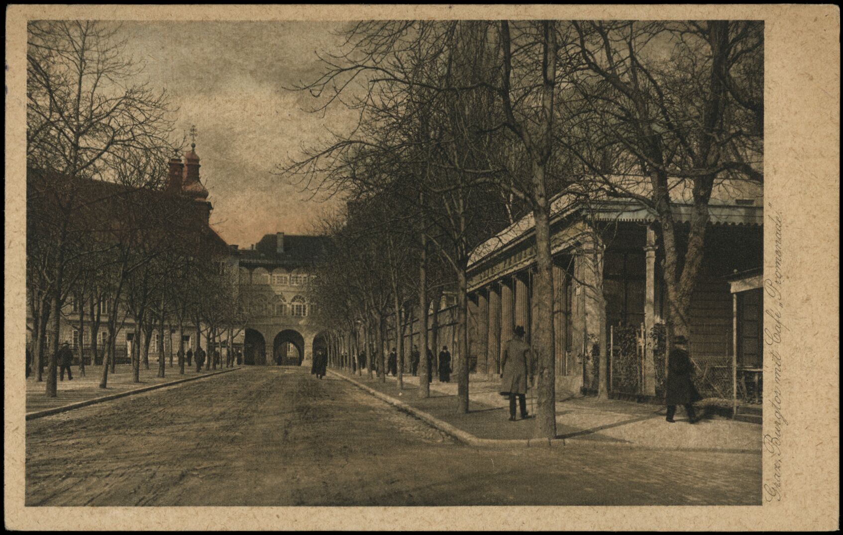 Graz, Burgtor, Cafe Promenade; 1919; Österreichische Nationalbibliothek. Ansichtskarten online. httpdata.onb.ac.atAKONAK120_007