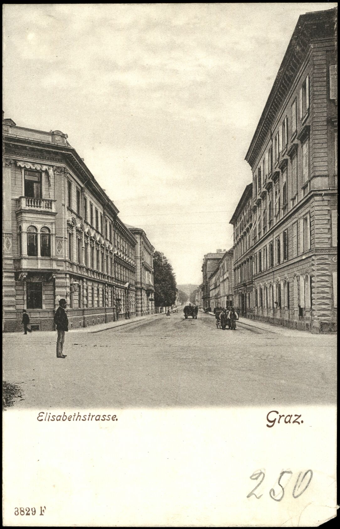Graz, Elisabethstraße; vor 1905; Österreichische Nationalbibliothek. Ansichtskarten online. httpdata.onb.ac.atAKONAK054_115.