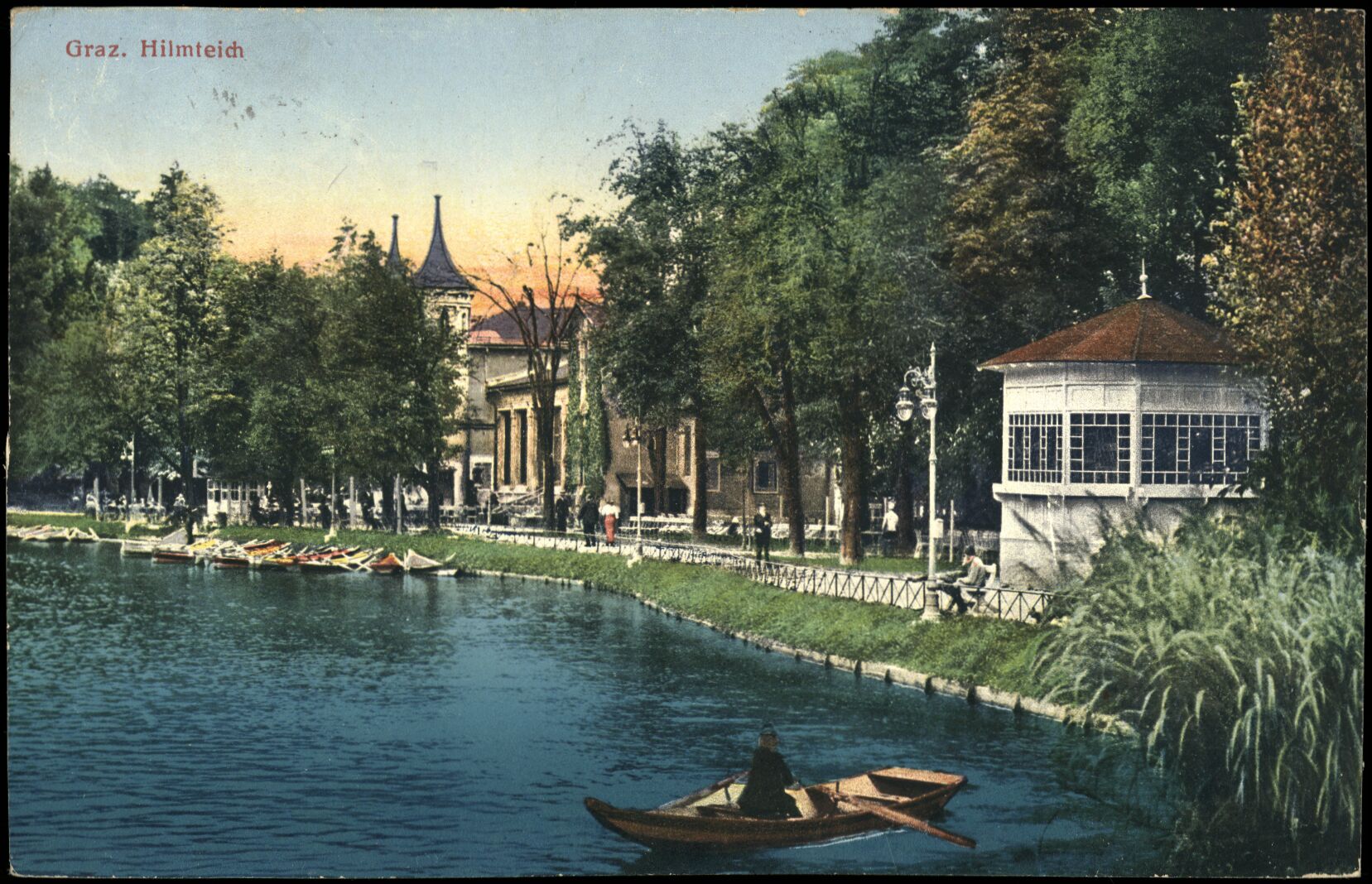 Graz, Hilmteich; 1914; Österreichische Nationalbibliothek. Ansichtskarten online. httpdata.onb.ac.atAKONAK019_443