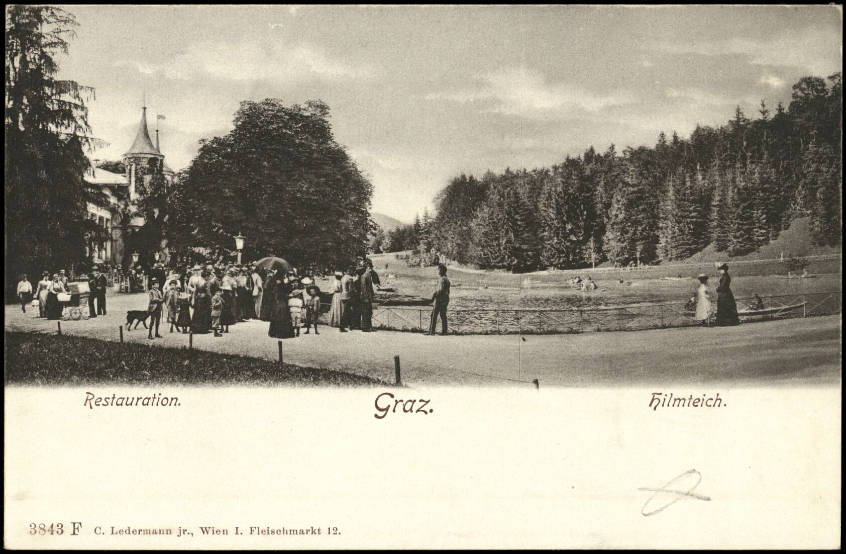 Graz, Hilmteich; vor 1905; Österreichische Nationalbibliothek. Ansichtskarten online. httpdata.onb.ac.atAKONAK054_121