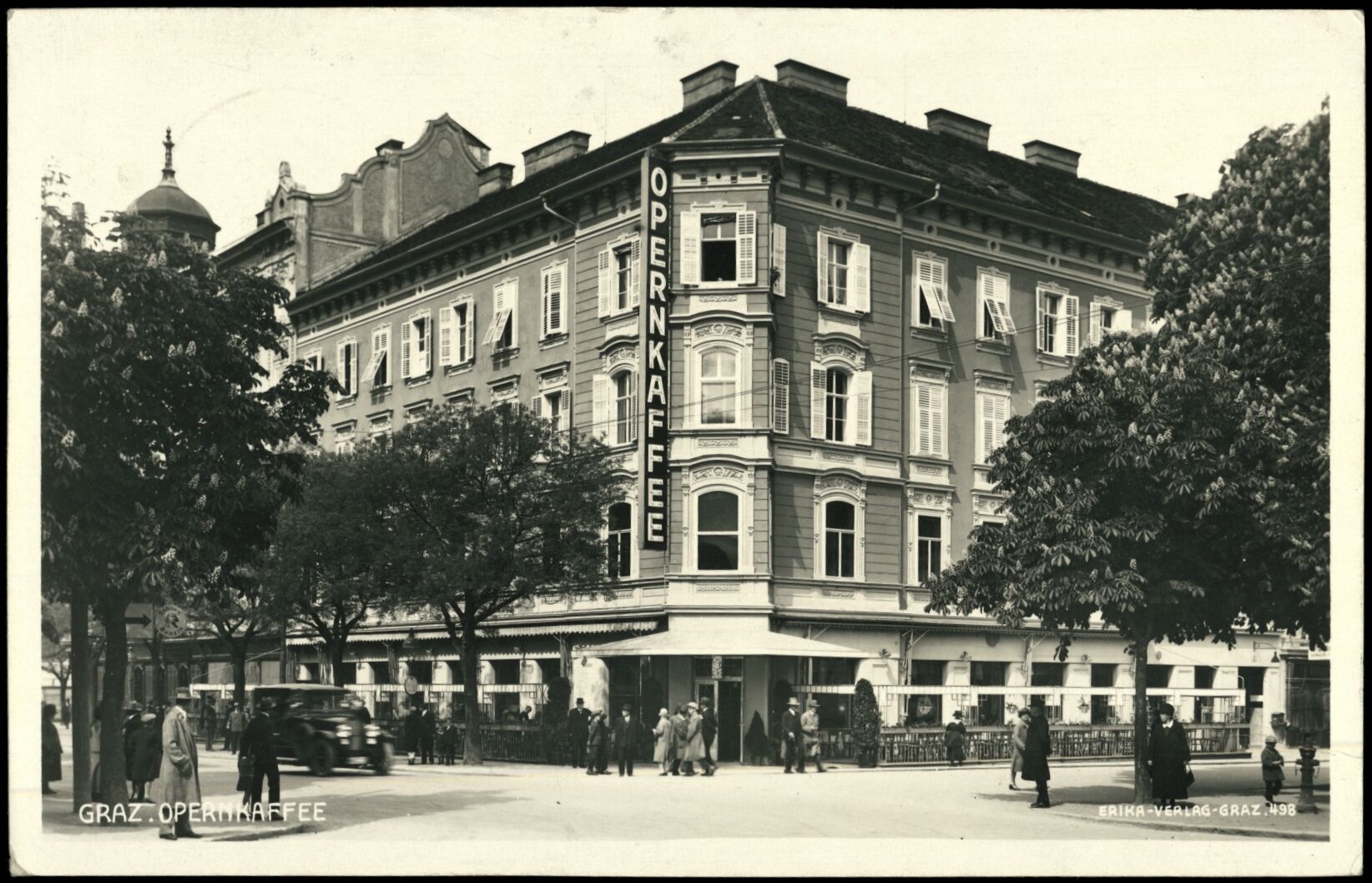 Graz, Opernkaffee; 1929; Österreichische Nationalbibliothek. Ansichtskarten online. httpdata.onb.ac.atAKONAK064_138