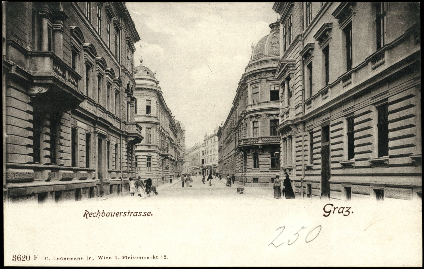 Graz, Rechbauerstraße; vor 1905; Österreichische Nationalbibliothek. Ansichtskarten online. httpdata.onb.ac.atAKONAK054_081