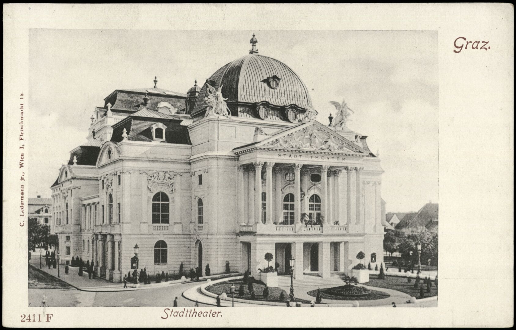 Graz, Stadttheater; vor 1907; Österreichische Nationalbibliothek. Ansichtskarten online. httpdata.onb.ac.atAKONAK006_347