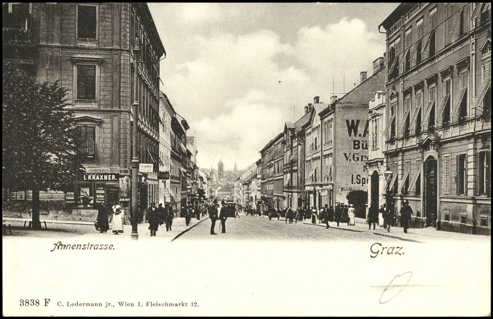 Graz, Annenstraße; vor 1905; Österreichische Nationalbibliothek. Ansichtskarten online. httpdata.onb.ac.atAKONAK054_120