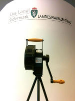 Das war einmal: Mobile Handsirene aus dem Fundus der Landeswarnzentrale Steiermark. Foto: LWZ Das war einmal: Mobile Handsirene aus dem Fundus der Landeswarnzentrale Steiermark. Foto: LWZ