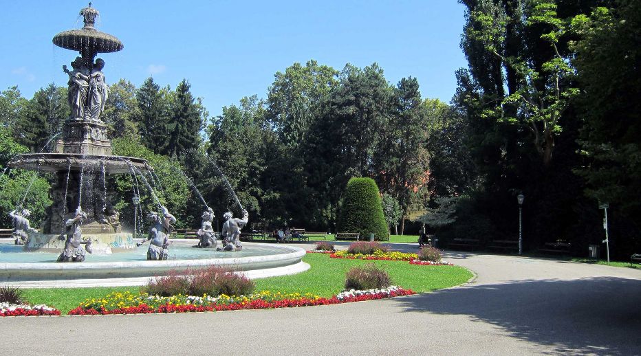 Der Stadtparkbrunnen.