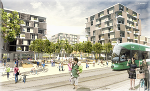 Ein Blick auf das künftige Leben im Quartier 6a-Süd. © kfr.at Ein Blick auf das künftige Leben im Quartier 6a-Süd.