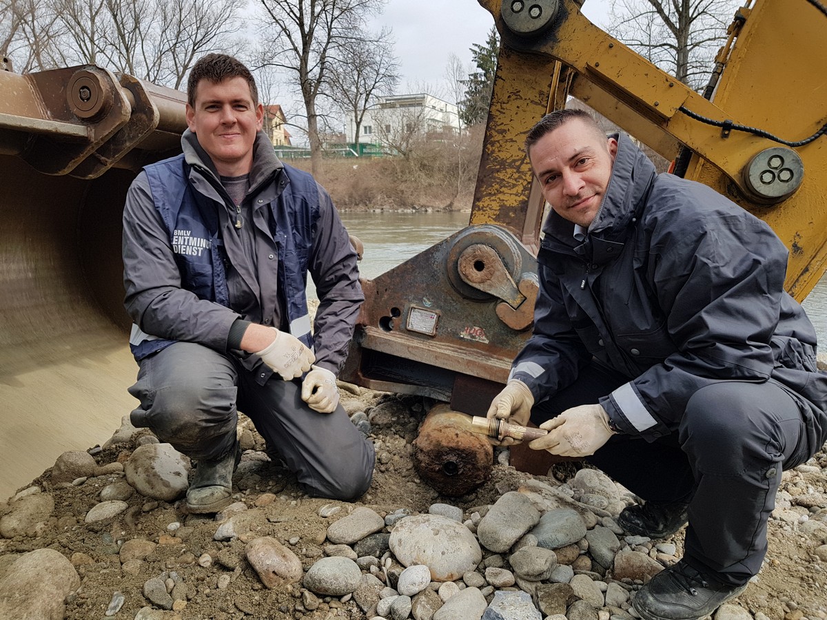 Sie haben die Entschärfung durchgeführt (v.l.): Roman Hurter und Martin Stenzel. © Sicherheitsmanagement Sie haben die Entschärfung durchgeführt (v.l.): Roman Hurter und Martin Stenzel. © Sicherheitsmanagement