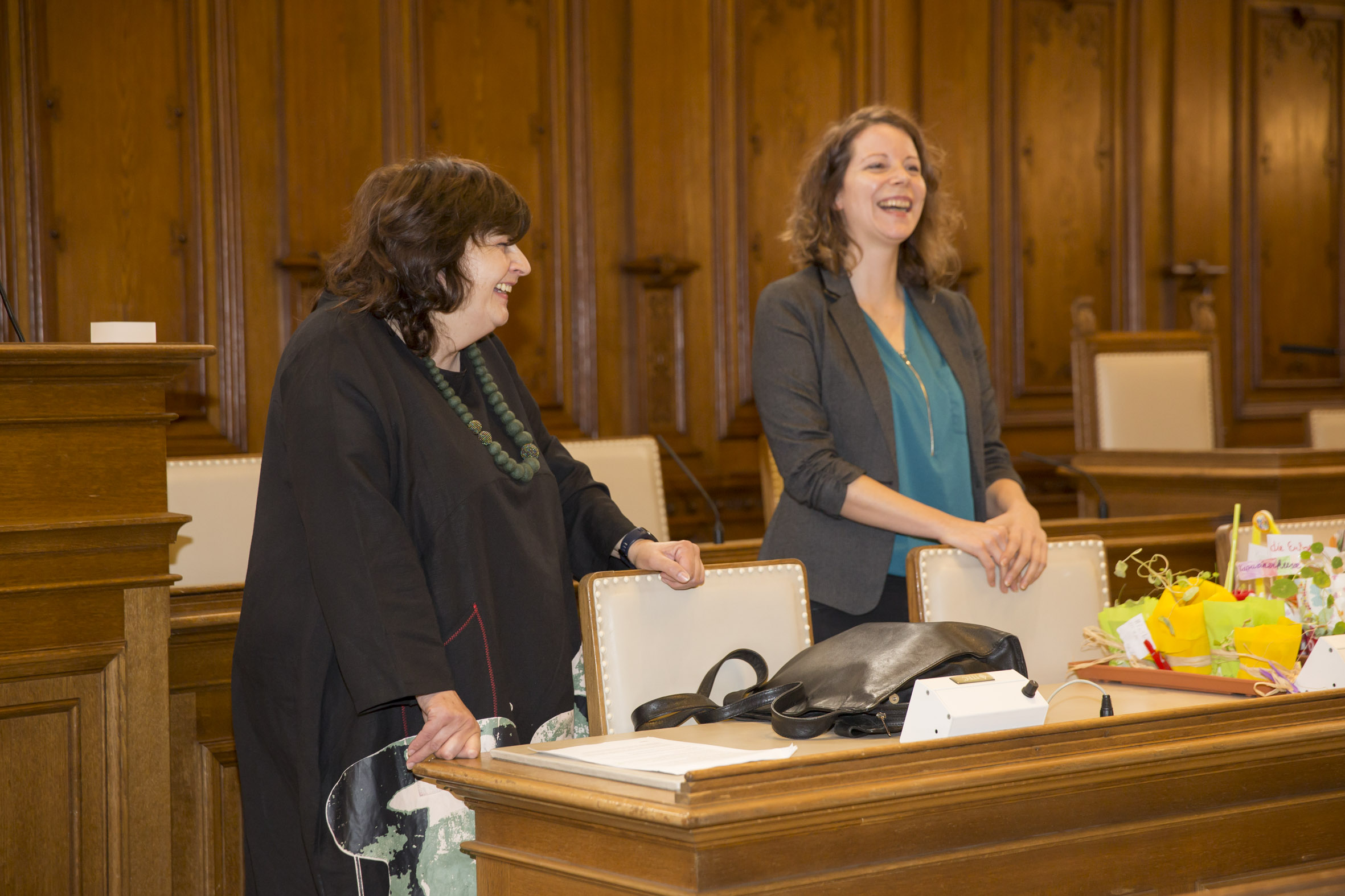 Organisatorin BArbara Kasper und Stadträtin Tina Wirnsberger hatten sichtlich Spaß © Stadt Graz/Foto Fischer Organisatorin BArbara Kasper und Stadträtin Tina Wirnsberger hatten sichtlich Spaß